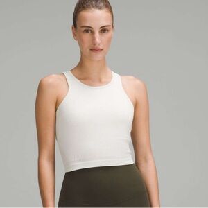 Lululemon Ebb to Street Cropped Racerback Top Bone 4